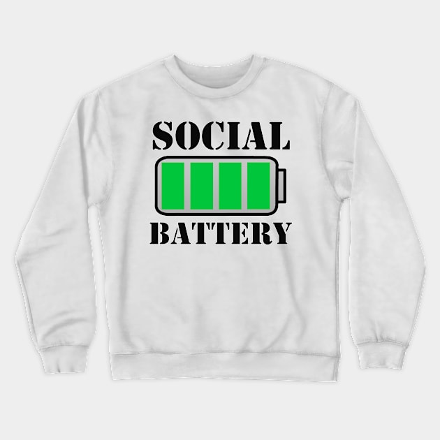 Social Battery Full Crewneck Sweatshirt by Velvet